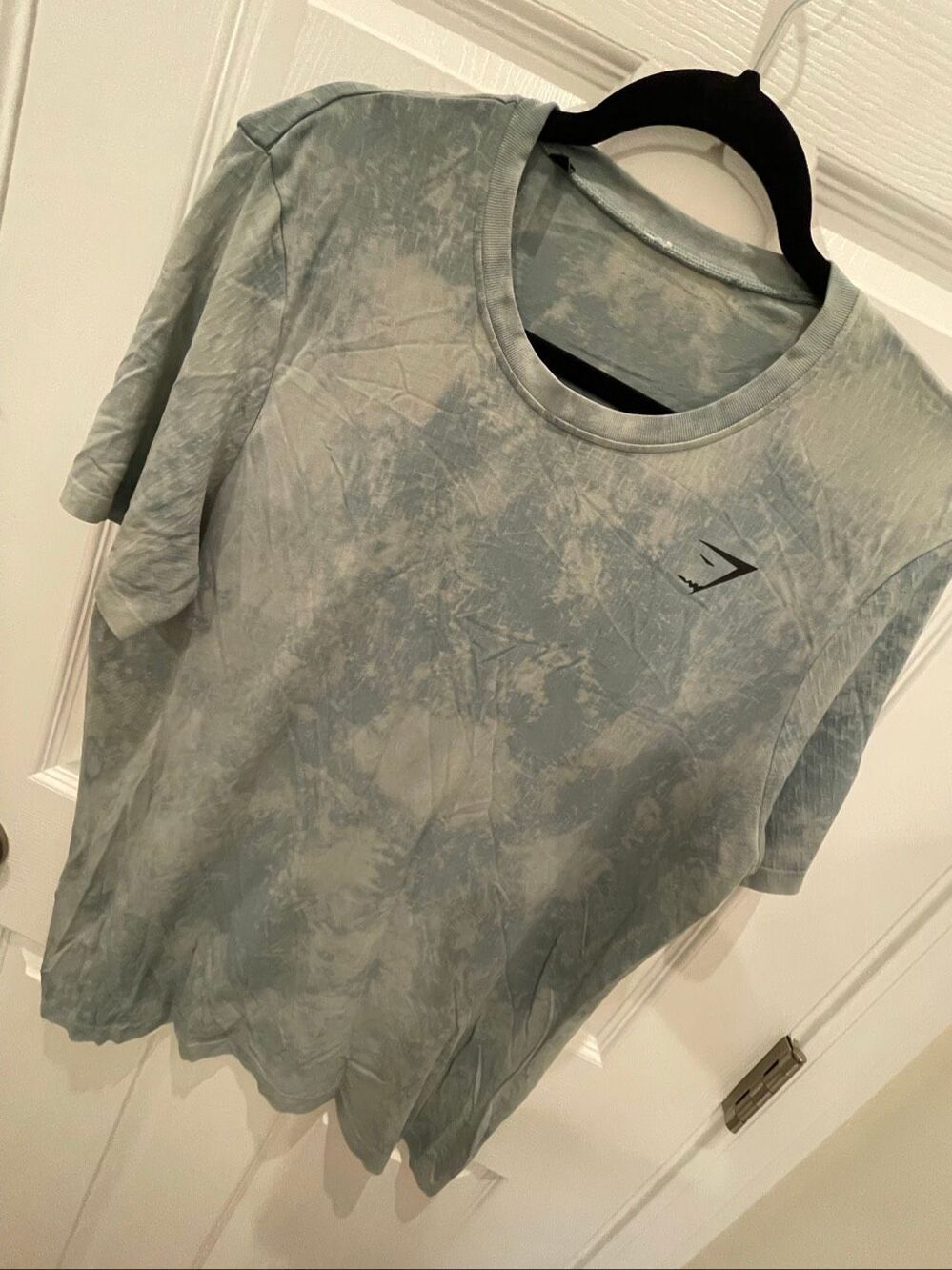 Gymshark Men’s XL Gray Green Washed Performance T-Shirt Athletic Tee